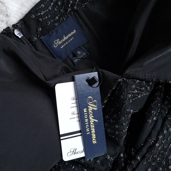 Shoshanna x Anthropologie Midnight Olivia Embroidered Stars Midi Dress - Picture 6 of 13